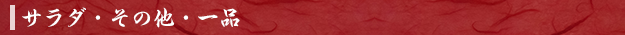 サラダ・その他・一品
